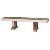 Liberty Reclaimed Wood Double Pedestal Bench Multi Colors